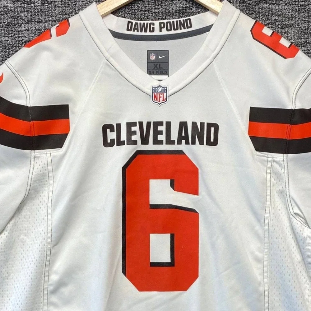Nike Baker Mayfield Cleveland Browns Jersey Mens XL White NFL On Field Game 6